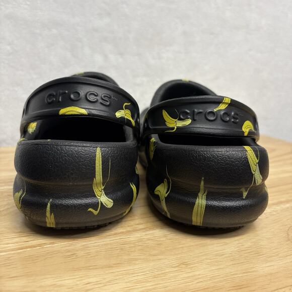 Crocs Bistro Clogs Banana Print Black Men’s Size 9 Women’s Size 11 - Picture 4 of 12